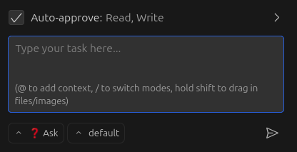Auto-approve toolbar collapsed state