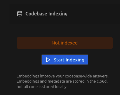 Codebase Indexing Settings
