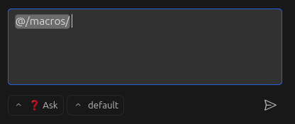 Folder mention example showing directory contents being referenced in the chat